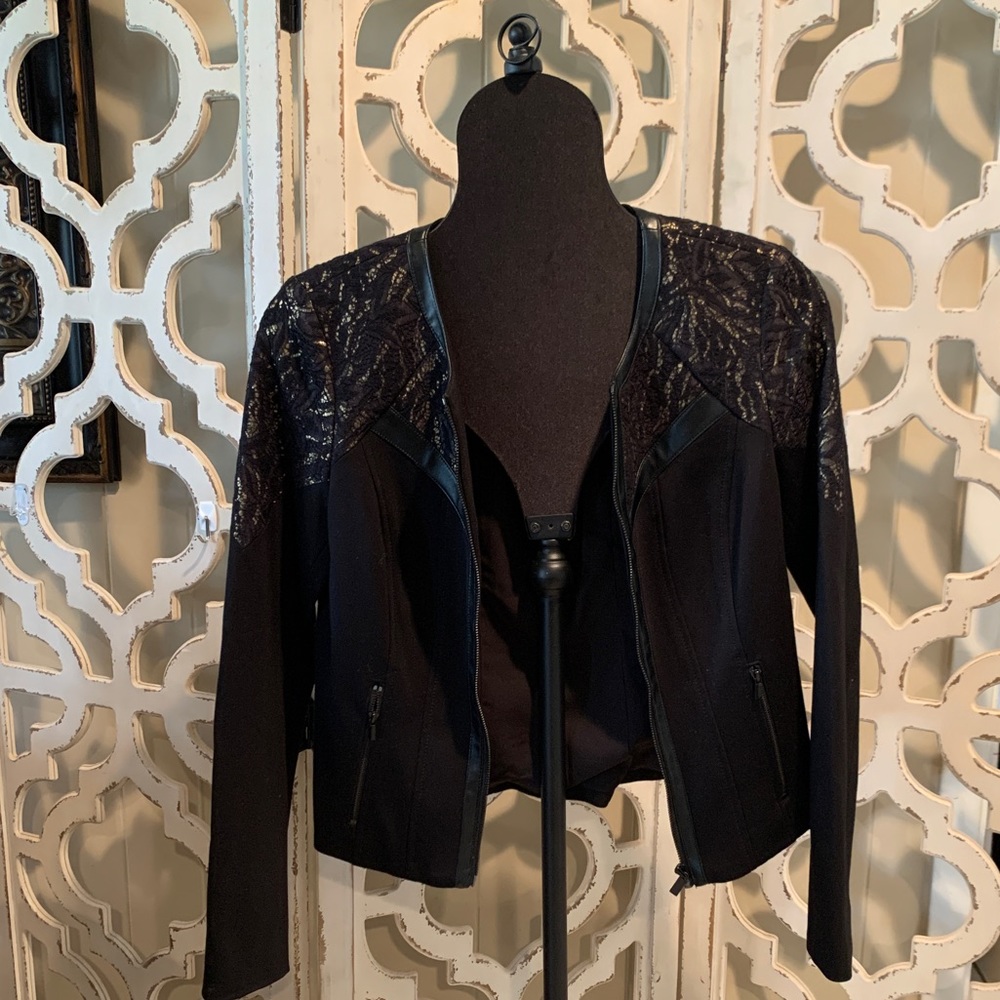 cache brand jacket black, Sz 4